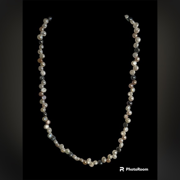 Freshwater Pearl / 925 Sterling Necklace - Picture 3 of 5
